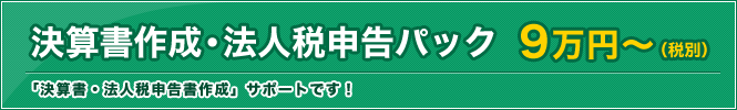 決算書作成・法人税申告パック 9万円～