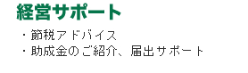 創業融資支援[金融機関（各銀行、日本政策金融公庫）のご紹介,金融機関向け事業計画書の書き方アドバイス,借入申込書の内容確認,融資申込についての電話相談、メール相談,その他必要資料のご案内、作成補助]